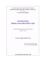 Lối nói vòng trong giao tiếp tiếng Việt / Nguyễn Đăng Khánh ; Người hướng dẫn khoa học Trần Ngọc Thêm