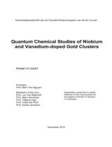 Quantum chemical studies of niobium and vanadium-doped gold clusters / Pham Vu Nhat