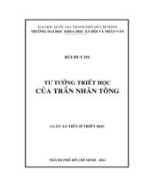 Tư tưởng triết học của Trần Nhân Tông / Bùi Huy Du ; Người hướng dẫn khoa học : Trịnh Doãn Chính