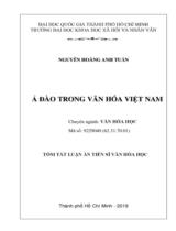 Ả đào trong văn hóa Việt Nam / Nguyễn Hoàng Anh Tuấn ; Người hướng dẫn khoa học : Nguyễn Đức Mậu, Trần Long