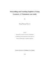 Storytelling and teaching English to young learners : a Vietnamese case study / Lê Hồng Phương Thảo